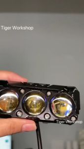 Lampu Tembak MINI SQL 3 Mata Devil Eye Super Terang Full Aluminium Putih Kuning