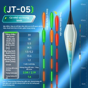 jiadiaoni | Phao câu cá chép phát sáng đổi màu sử dụng được cả ngày lẫn đêm