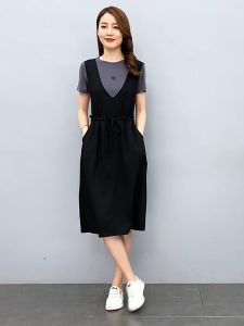 Women's Summer Loose Round Neck Fake Two Piece Dress: A Comprehensive Guide