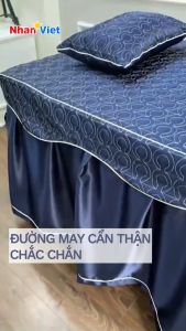 Ga lụa giường spa |ga giường spa trần bông kèm vỏ gối | kích thước theo yêu cầu