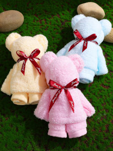 Khăn Mặt Cotton Nguyên Chất Hình Gấu Nhỏ Quà Tặng Kinh Doanh Thực Tế Sáng Tạo Quà Tặng Sinh Nhật Quà Tặng Đám Cưới Quà Tặng Tròn