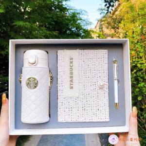 Starbuck Official Store Starbuck Insulation Cup 355ml Pure White Notebook Set Pearl Chain Small Fragrance Cup Set Cup Gift Box Starbuck Tumbler Original Starbuck Coffee Mug