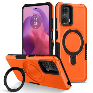 Ốp Điện Thoại Chống Sốc Cao Cấp Dành Cho Moto G Series G04 G04S G14 G22 G24 E13 E14 E32 G34 G54 G84 5G Với Giá Đỡ Nhẫn Và Giá Đỡ Ống Kính Trượt