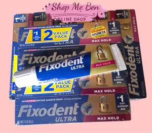 Keo dán hàm tháo lắp Fixodent Ultra Max Hold 62g