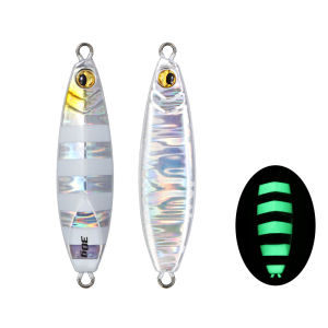 JIGGINGPRO Pebble 20g 30g 40g 60g Metal Jig Slow Pitch Jigs Shore Casting Jigging Lure Saltwater Fishing Lure Artificial Bait