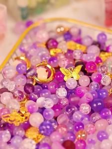 500pcs Bracelet Making Glass Beads Loose Beads Mixed Metal Accessories Spacer Beads Floral Beads