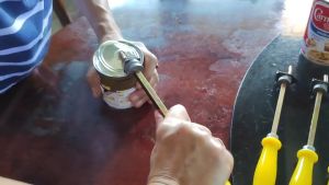 Professional Rotary Milk Can Opener Yellow Handle