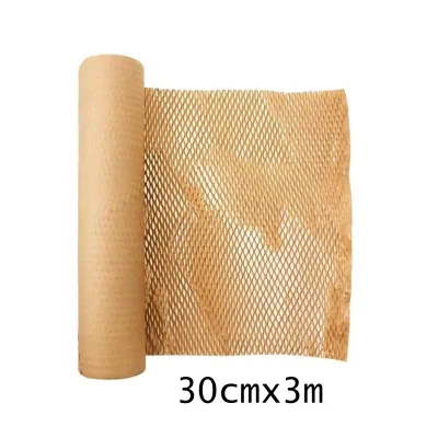 Honeycomb Packaging Paper Cushioning Kraft Paper Wrap Roll Eco-Friendly Honeycomb Protective Paper