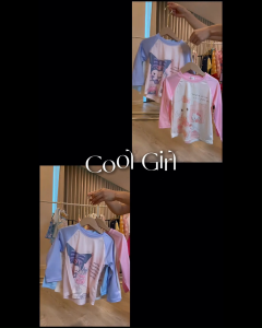 BB165 เสื้อแขนยาวเด็กโทนพาสเทล ลายการ์ตูนสุดคิ้วท์  เสื้อเด็กพาสเทลลายน่ารัก งานคุณภาพ นุ่มไม่ระคายผิว