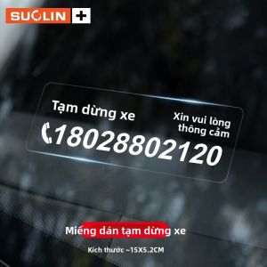 CHUANGUO | Thẻ Đỗ Xe Tạm Thời Hiển Thị Số Điện Thoại Chống Nước Không Dư Lượng Dán
