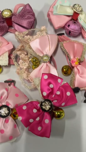 Clearance Sale 1pc Cute Pet Bow Ribbon Collar with Bell for Puppy Kitten Cat & Dog (Random Design)