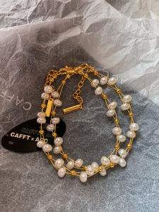 CAFFTI | Natural Freshwater Pearl Double-layered Bracelet