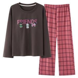 Bộ đồ ngủ nữ MiiOW làm bằng vải cotton có đệm ngực dài tay mặc ngoài được