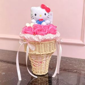 Sanrio | Genuine Hellokitty Kuromi Creative Bouquets Artificial Flowers Perfect Gifts For Birthday Gradation Christmas Valentine