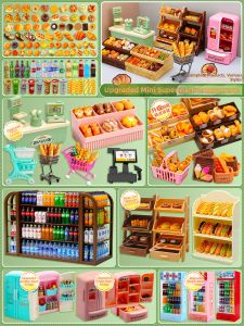 Mini Simulation Supermarket Toy Set Food Play Models