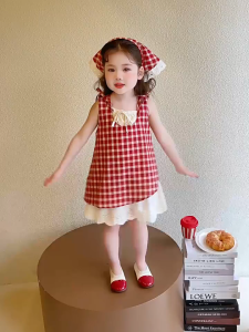 PRINCESS KESLI 1-12 Tahun Kids Girl Dress Budak Perempuan Red Gaun Budak Summer Dress Sleeveless Children Clothes