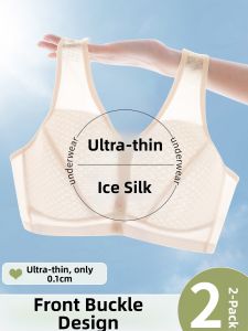 YUNASHA | Quick-Drying Front-Closure Cotton Camisole for Senior and Plus-Size Women