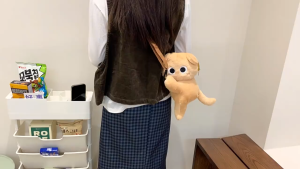 กระเป๋าสะพายแมวสยาม ขนนุ่ม น้ำหนักเบา สไตล์ตุ๊กตาสัตว์ Kawaii ใช้สะพายข้างหรือสะพายหลังได้ สายถอดออกได้ เหมาะสำหรับหญิงสาวและนักเรียน