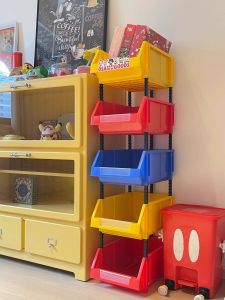Snack Rack Color Storage Box Finishing Box Combination Household Desk Floor Multi-Layer Toy Building Blocks Storage Box