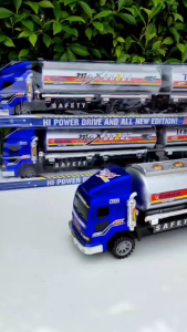 DDT รถของเล่นเด็ก รถพ่วงบรรทุกน้ำมัน รถพ่วงน้ำมัน รถของเล่น รถบันทุกน้ำมัน No.10566  มีลานในตัว ของเล่นเด็ก