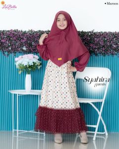 GREEN MINT SYAHIRA LABELLA GAMIS ANAK PESTA CANTIK 5-10 TAHUN