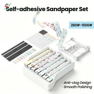 Geehobby Self Adhesive Sandpaper Polishing Kit Wet Dry Zero Clogging for Gunpla Model Building Plastic Resin Figure Hobby Tools