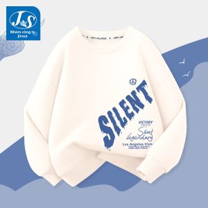 JS | Áo nỉ dài tay lót lông cừu cho bé trai mùa xuân thu