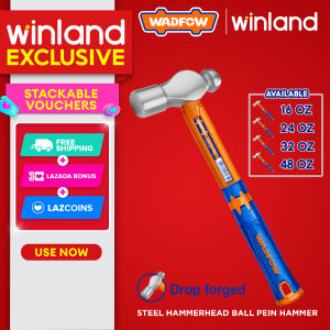 Wadfow by Winland Drop-forged Carbon Steel Hammerhead Ball Pein Hammer w/ Fiberglass Handle WAD-HT