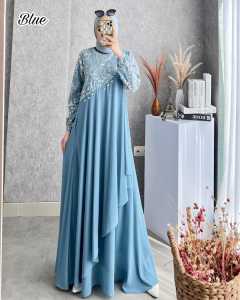 Baju Kaftan mutiara dress Wanita Bahan Ceruty Set Puring Jumbo Mewah Terbaru Kekinian 2023