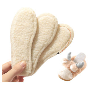 Miếng Lót Giày Trẻ Em Bằng Vải Lông Cừu Ấm Áp Thoáng Khí Thấm Hút Mồ Hôi Chống Mùi Mùa Đông Cho Bé Trai Và Bé Gái
