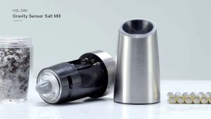 Electric Pepper Grinder or Salt Mill Gravity Operated Automatic Stainless Steel Spice Grinder