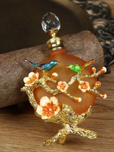 Luxurious Retro 30ML Essential Oil Glass Bottle Perfume Splitter Jewelry Display Girls Gift Makeup Desk Decorative Item