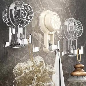 Vacuum Suction Cup Hooks Wall Mounted Hanging Keys Clothes Towel Hooks Sucker Window Glass Door Holder Bathroom Kitchen Decor