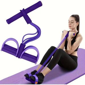 Multifunctional Elastic Yoga Resistance Bands & PVC Material Home Gym Fitness Equipment for Stretching Exercises