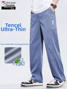 TUCANO | Summer Breathable Comfort Mens Tencel Jeans Wide Leg Casual Pants