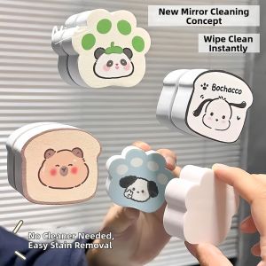 Streak-Free Cleaning Sponge for Bathroom Mirrors and Faucets