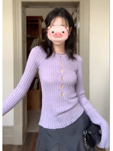 Áo len nữ BINKAFENNY dệt kim thiết kế ôm vừa mỏng màu trơn