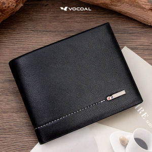 VOCOAL Fashion Short Wallet Mens Retro Wallet Business Wallet Large Capacity Wallet Soft PU Wallet Multi-Card Position Wallets Travel Purses Zipper Coin Pouch ID Credit Cards Holders