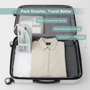 EELHOE | Travel Toiletry Bag for Men Women Breathable Mesh Stand Up Design with Multi Storage Pockets