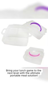CYK2037 1L /2L TRANS Lunch Box With Divider Plasticware With Cover Food Container