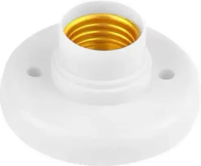Ceramic Lamp Holder With Flat Top Soft Rubber Lamp Head E27 Screw Socket Lamp Base Heat Resistant Long-Lasting Lamp Stand