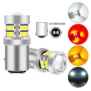 2pcs P21/5W 1157 BAY15D LED Bulbs Car Turn Signal Light Canbus 12V 3030 19SMD Red Brake Reverse Parking Lamps Amber 6000K White