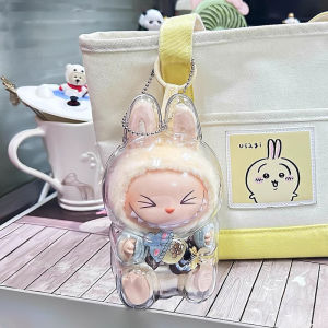 Labubu Vinyl Protection Matryoshka Doll Pack Dustproof Cover Bag Doll Pendant 10cm15cm Party Baby Cartoon Backpack Doll