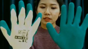 PROTEK PLUS N105G ถุงมือ เคลือบยางเขียว กันบาด กันลื่น - Size S/M/L