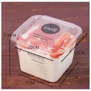 50Pcs 420ml Disposable Mousse Dessert Box With Lid Clear Plastic Cups Dessert Acrylic Food Cake Cup