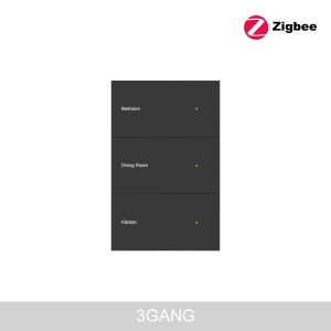 Manhot Smart Zigbee DIY Name Switch Push Button With Display Screen US Light Switch Work with Tuya Alexa Google Home App Control