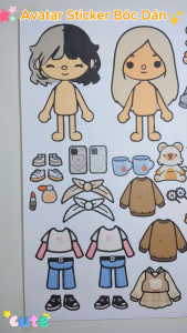 (19B)Bộ Avatar Sticker đồ chơi bóc dán đồ chơi bóc dán thông minh cho trẻ em