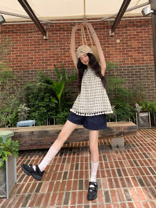 Mixd | Áo Blouse Dễ Thương Tay Hơi Rộng Không Tay Có Dây Đeo