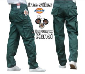 CELANA CARGO PANJANG STANDAR GOBER REGULER FREE STIKER & PIN GANTUNGAN KUNCI