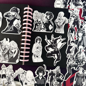 Black and White Comic Stickers Original Painting One Punch Man Stickers Hell Blowing Snow Dragon Roll Qiyu Jienos Stickers DIY Waterproof Paste